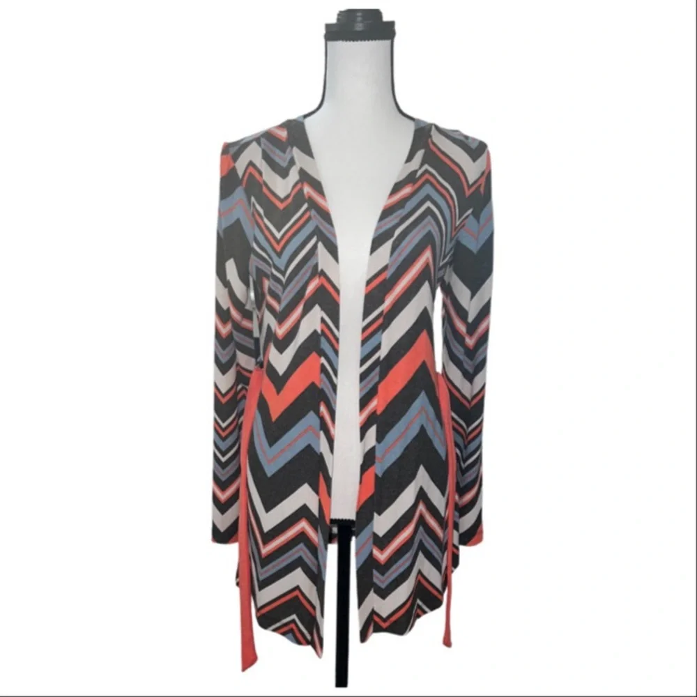 KATRIN LONG CARDIGAN WITH LONG SLEEVES MULTICOLOR. - Picture 2 of 6